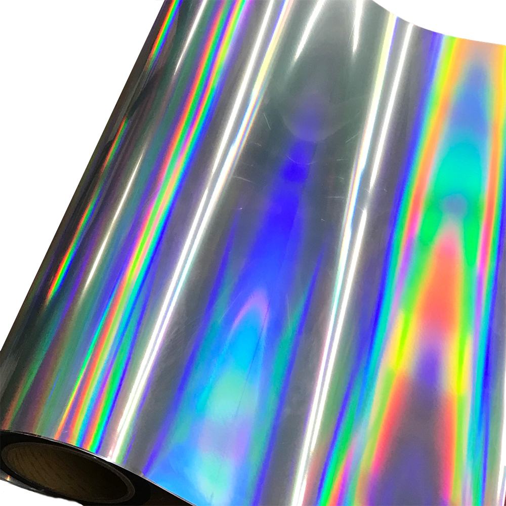 Heat Transfer Vinyl 19" Width SILVER HOLOGRAM SPECTRUM HTV