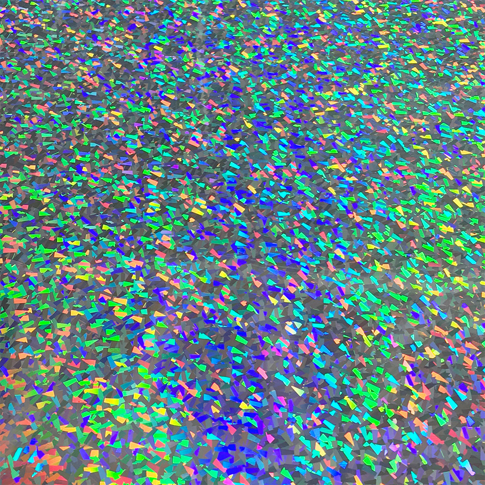 Heat Transfer Vinyl 19" Width Crystal Silver Hologram HTV
