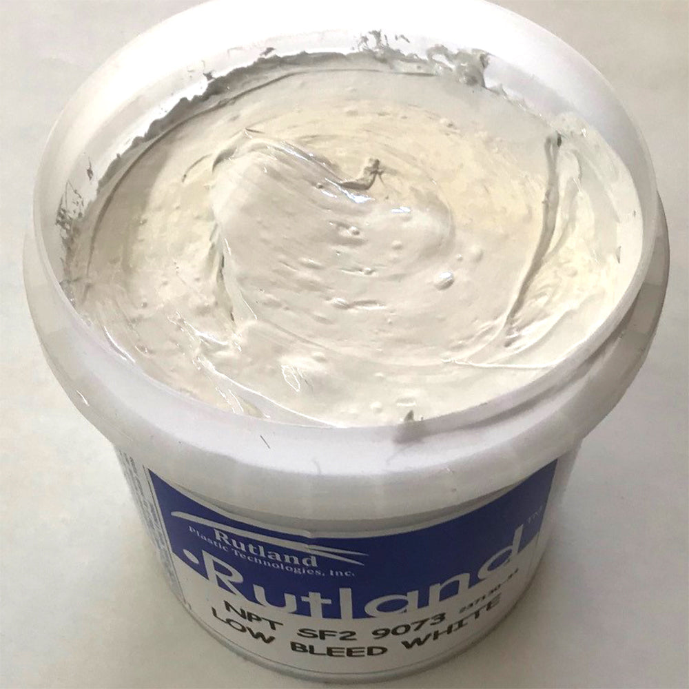 RUTLAND EL9073 NPT SF-2 LOW BLEED WHITE PLASTISOL OIL BASE INK FOR SILK SCREEN PRINTING
