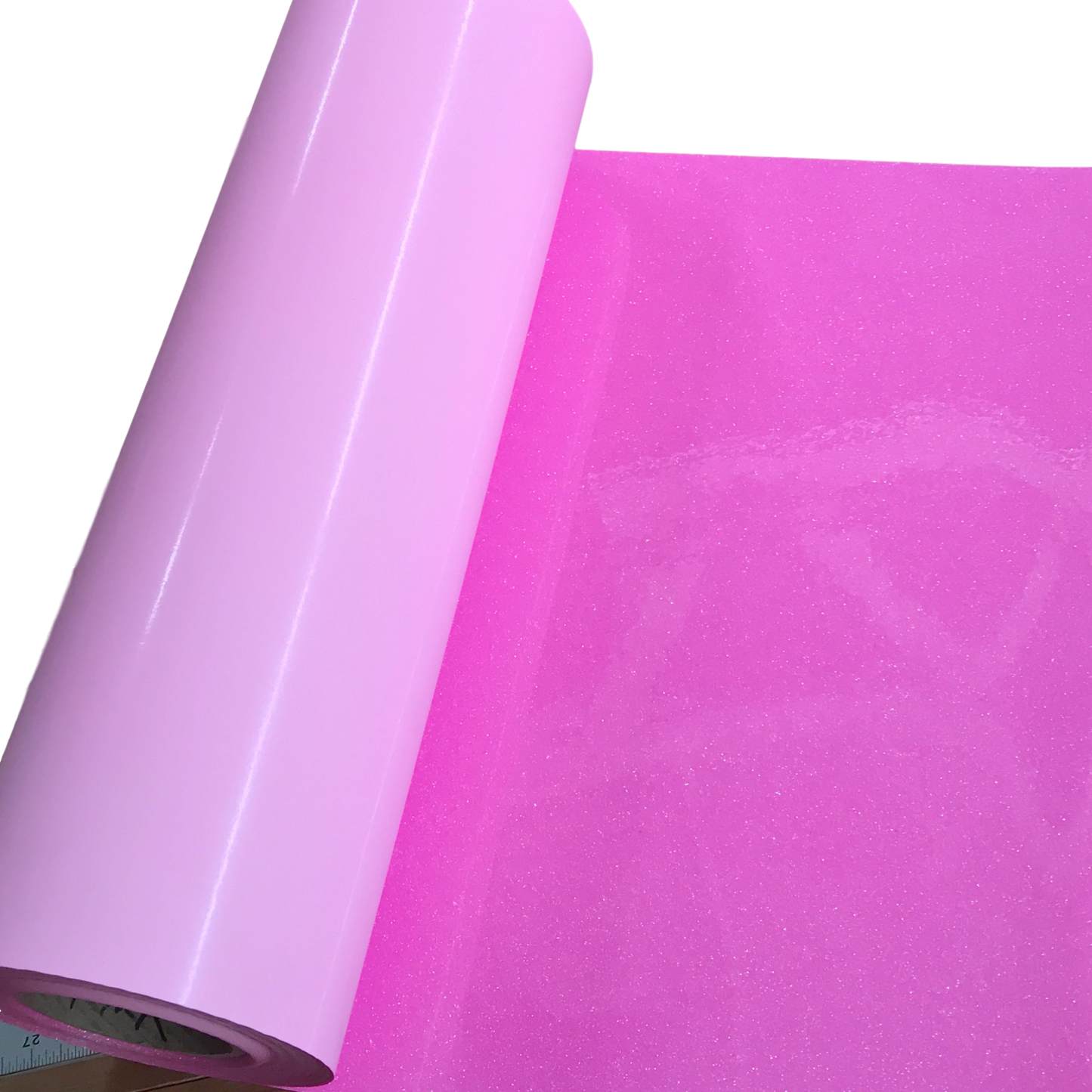 Glitter, Rainbow Neon Pink Heat Transfer Vinyl 19" HTV