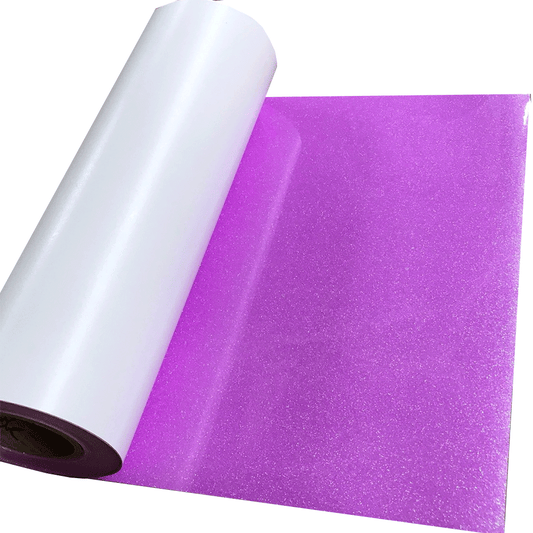 Glitter, Rainbow Neon Purple Heat Transfer Vinyl 19" HTV