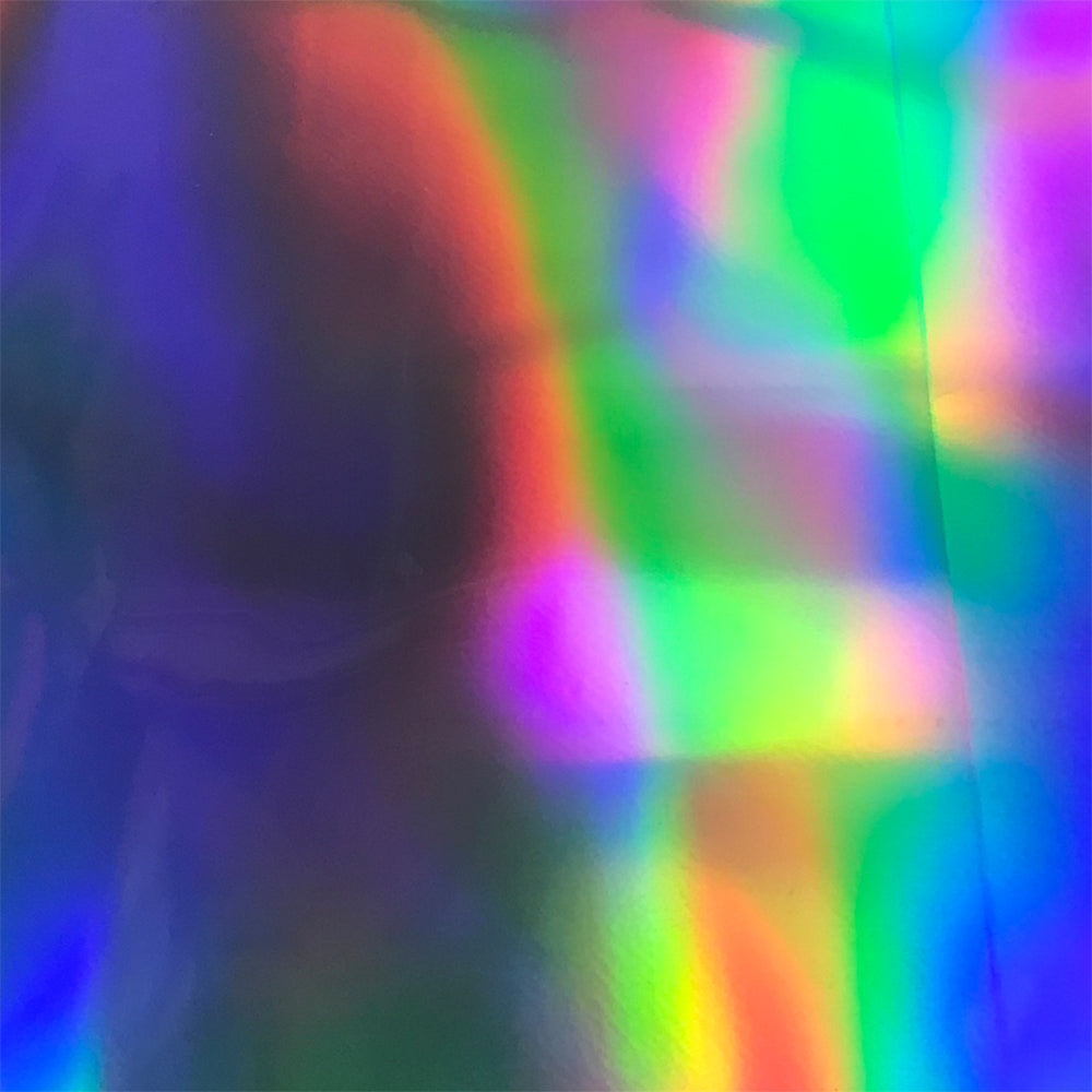 Heat Transfer Vinyl 19" Width SILVER HOLOGRAM SPECTRUM HTV