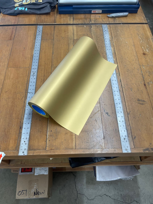 Puff Metallic Gold Heat Transfer Vinyl 19" Width HTV