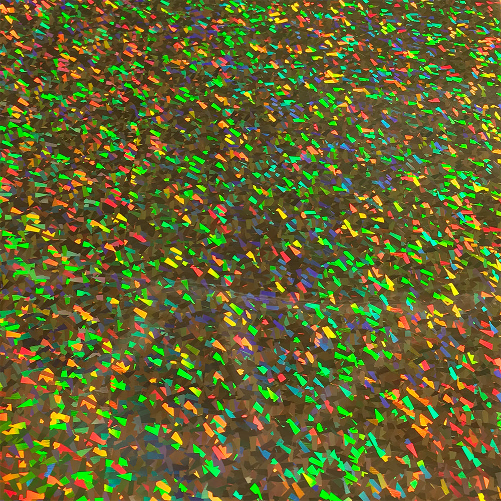 Heat Transfer Vinyl 19"??Width Crystal Gold Hologram HTV