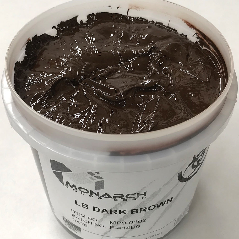 Monarch Plastisol Screen Printing Inks Low Temp Poly/Poly Blend Dark Brown