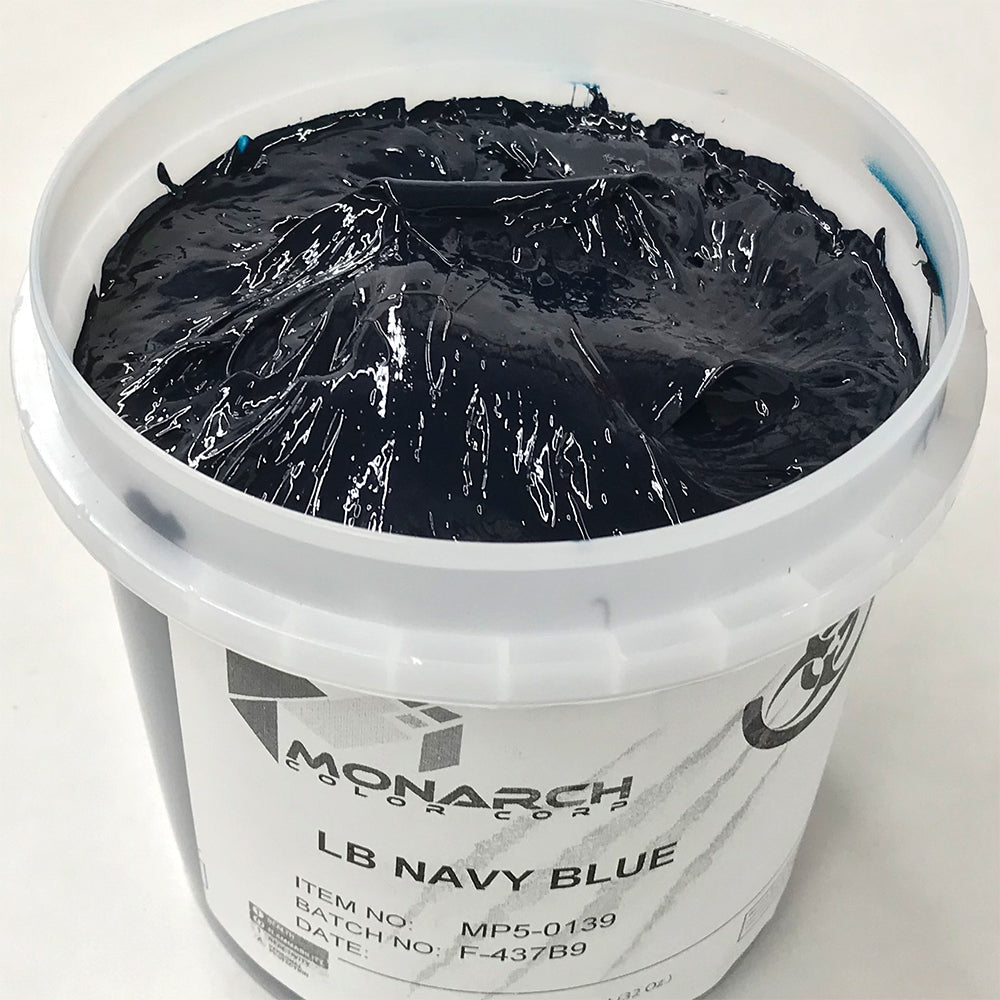 Monarch Plastisol Screen Printing Inks Low Temp Poly / Poly Blend Navy Blue