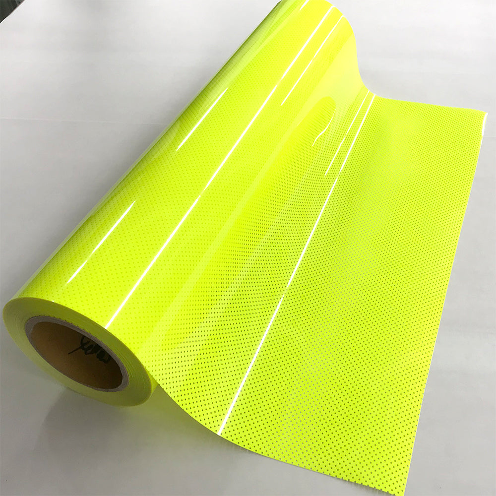 Perforated Neon Yellow Heat Transfer Vinyl 54yds x 19"